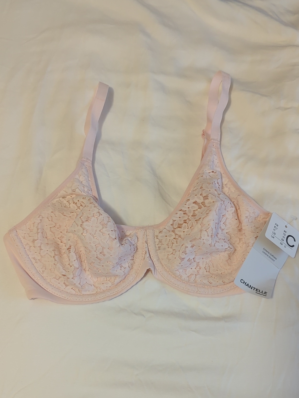 Chantelle Blush Lace Underwire Bra